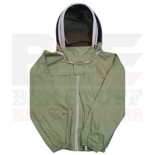 Best Cotton Fabric Olive Green Bee Jacket with Fancying and Feeding Viel