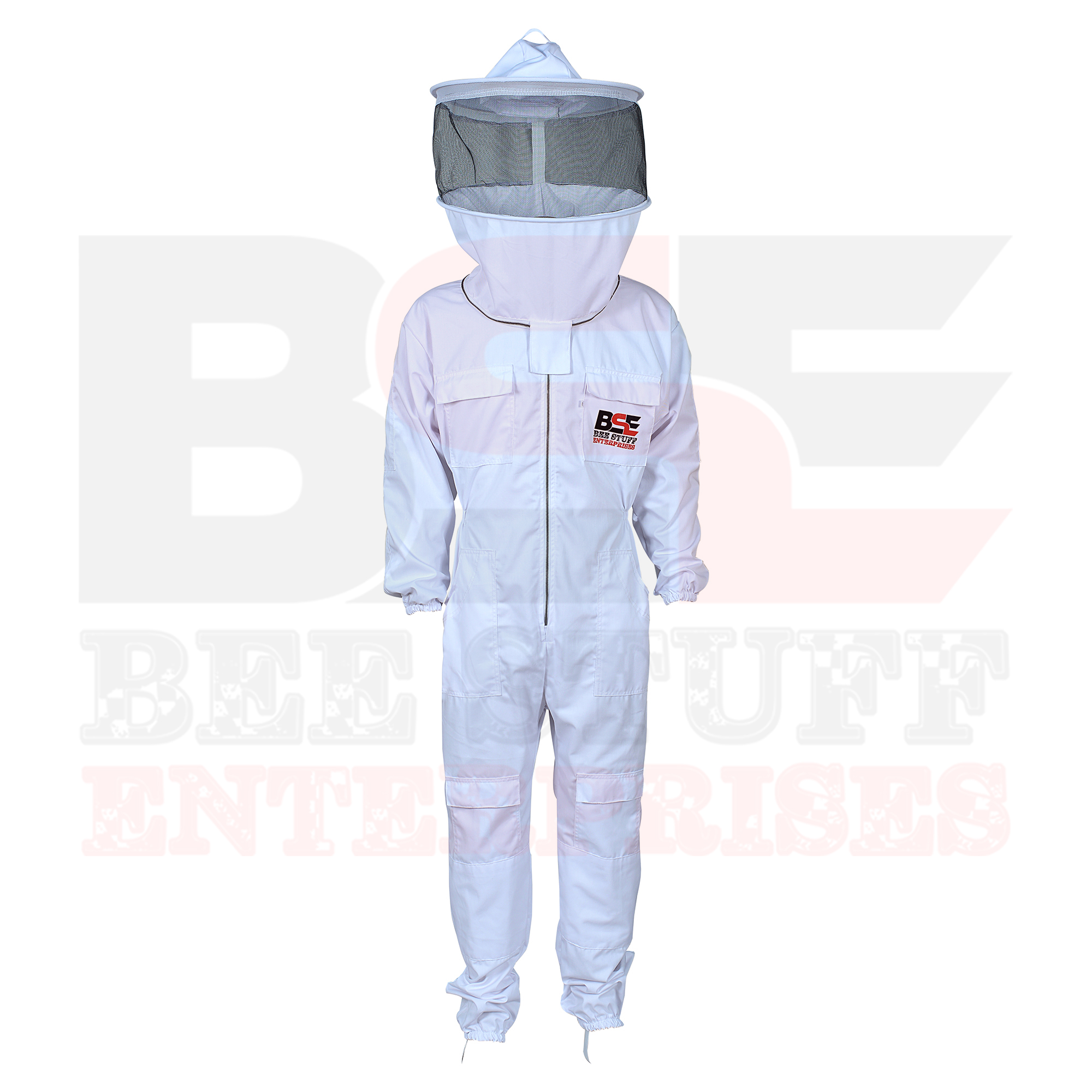 COTTON BEE SUIT WITH ROUND VEIL