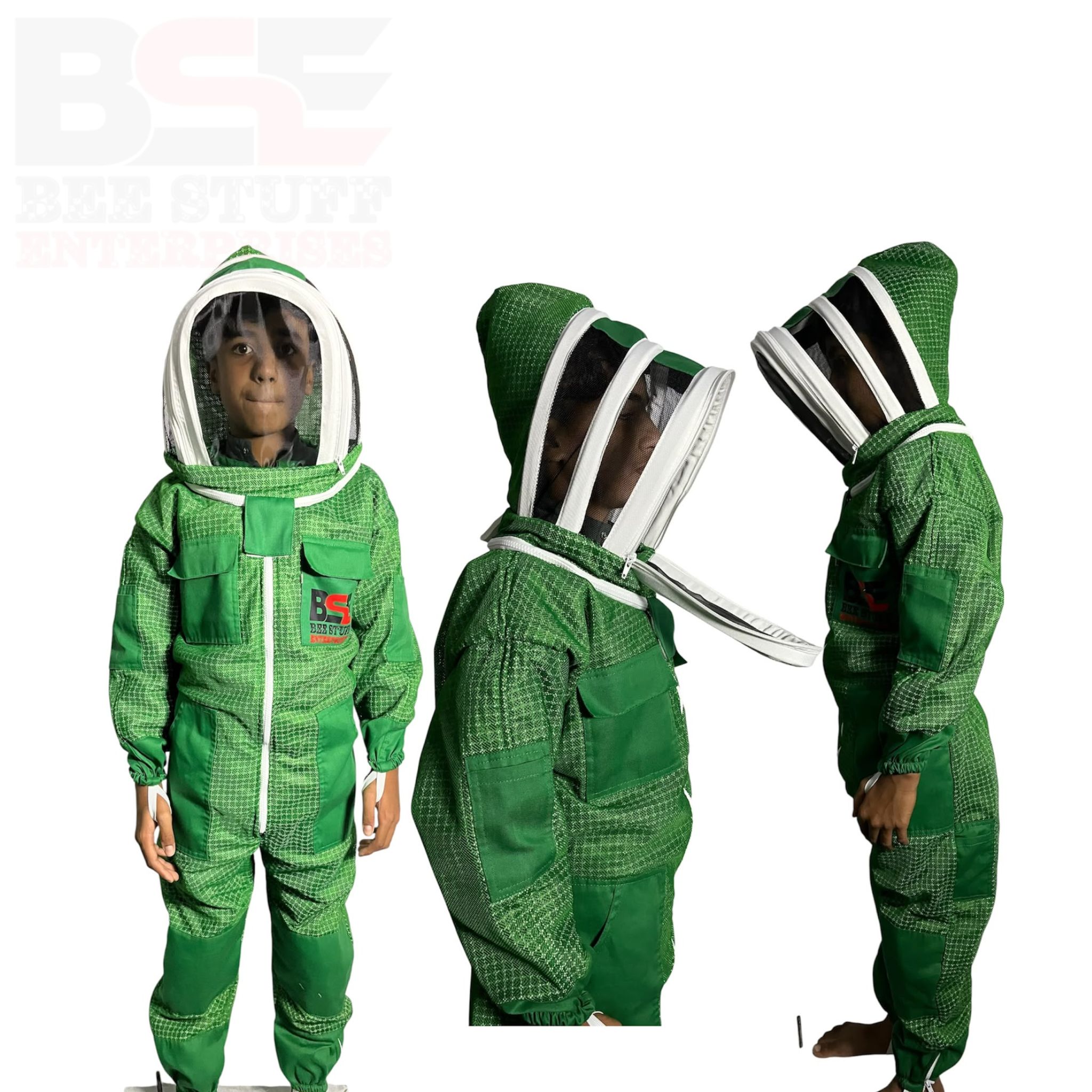 Green Youth 3 Layer Ventilated Beekeeping Suit